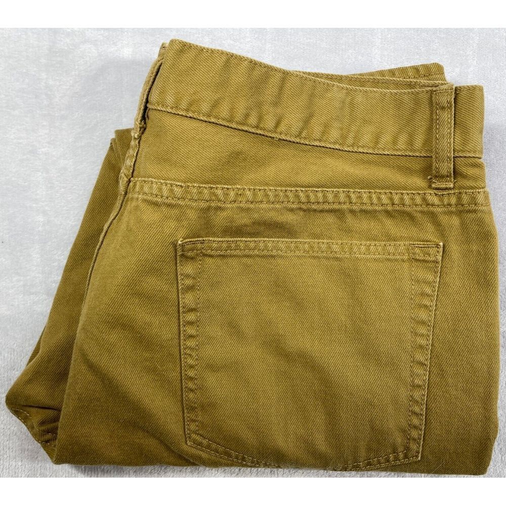 J Crew Jeans Mens 36x30 The Bleecker Straight‎ Leg Dark Khaki Wash Denim